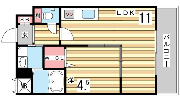 グレンパーク兵庫駅前の物件間取画像